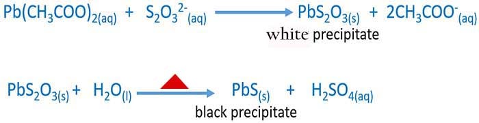 lead acitate and thiosulfate